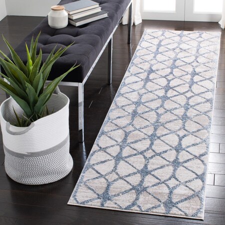 Safavieh 2 ft. 2 in. x 8 ft. Amelia Rectangle Power Loomed Area RugGrey & Blue ALA792F-28